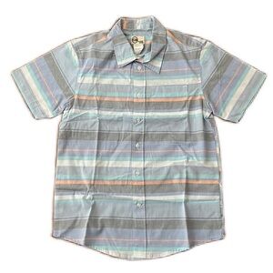 NWOT Copper Denim Multi Colored Button Down Shirt Short Sleeves